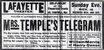 Shubert Lafayette Theatre - Old Ad (newer photo)